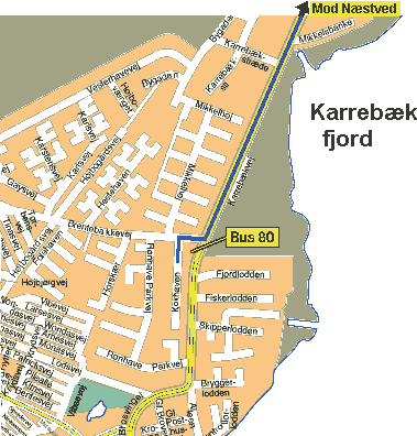 Map of Karrebæksminde